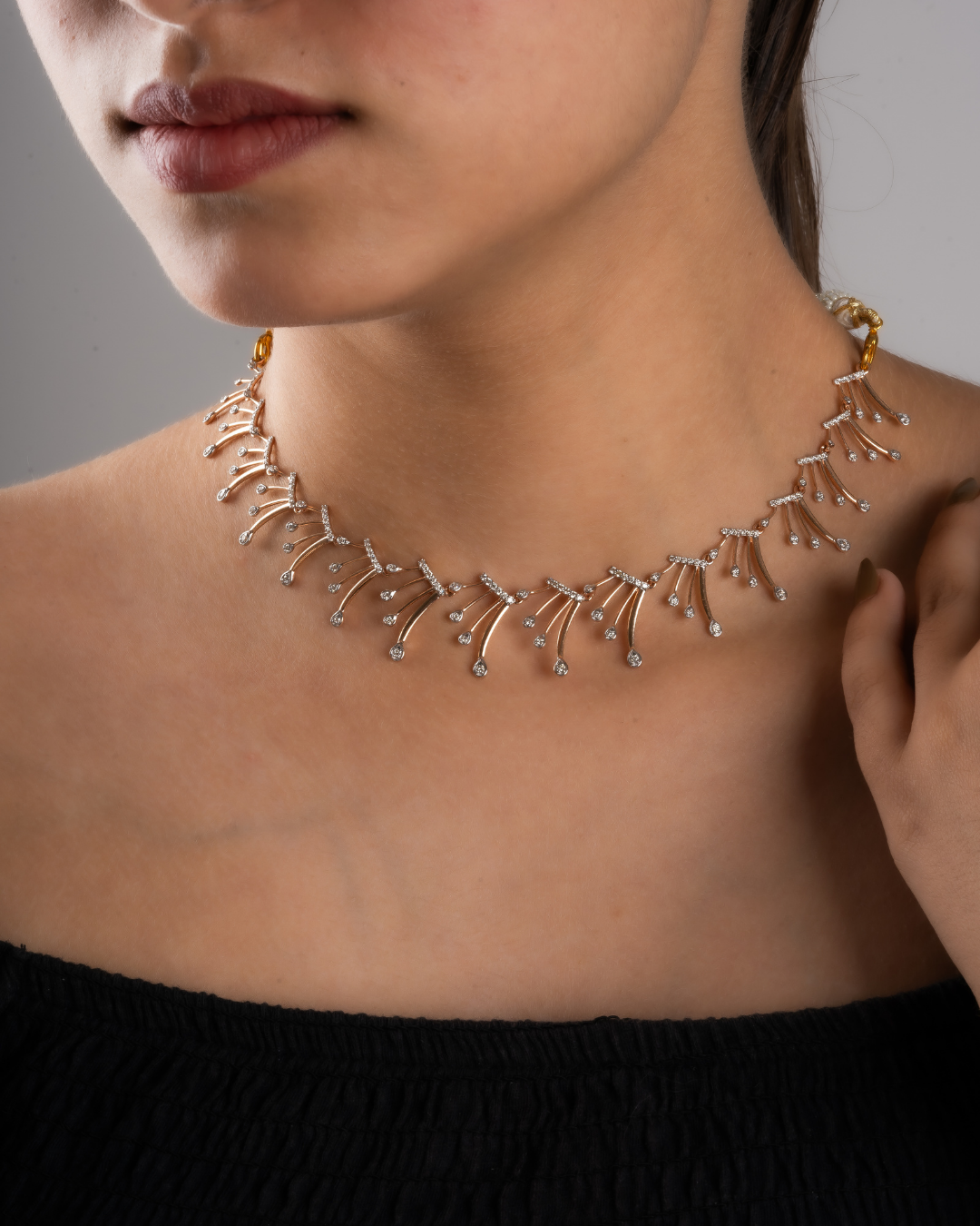 crown style diamond necklace