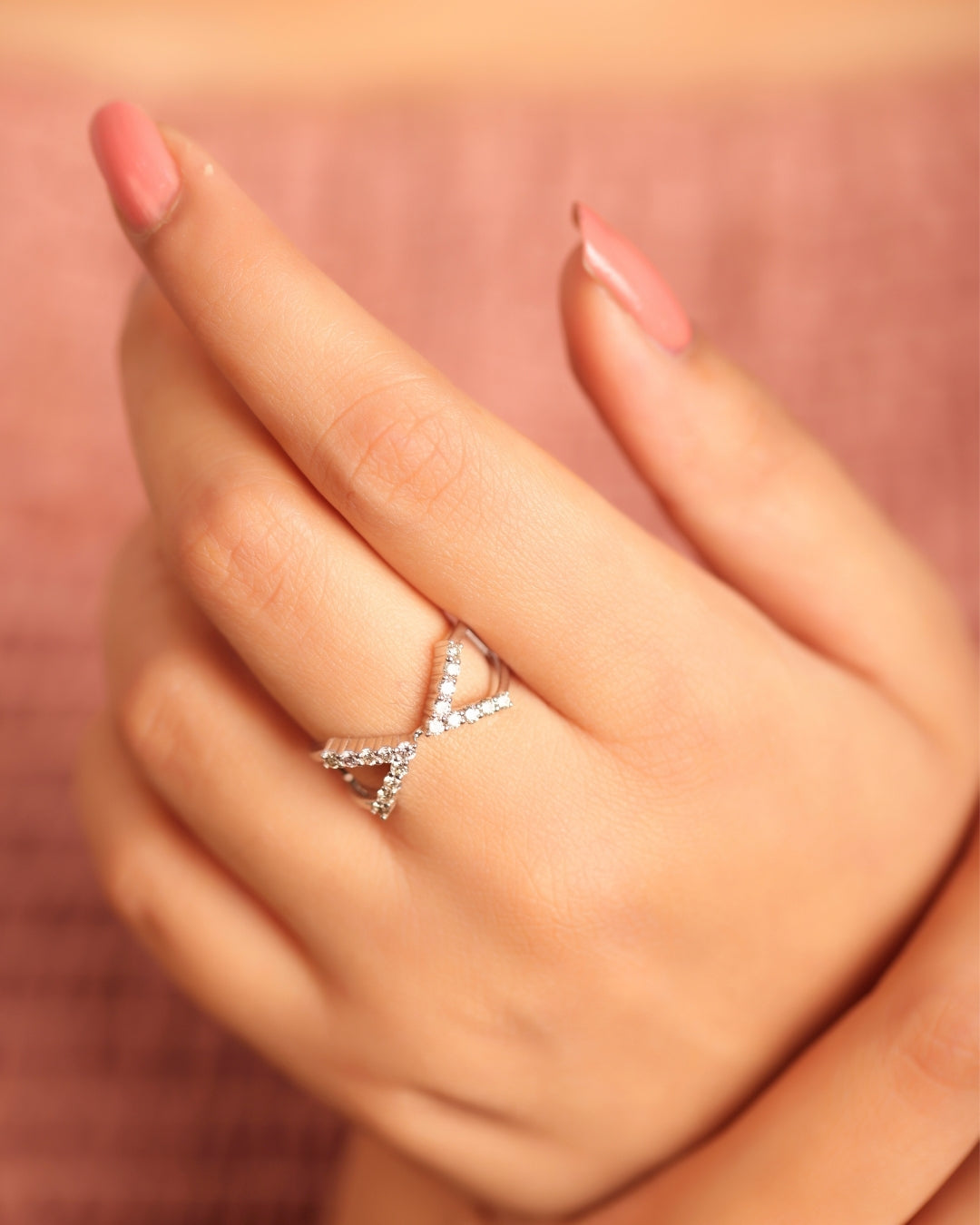 Criss Cross Diamond Ring