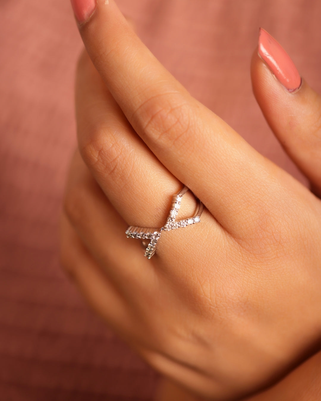Criss Cross Diamond Ring
