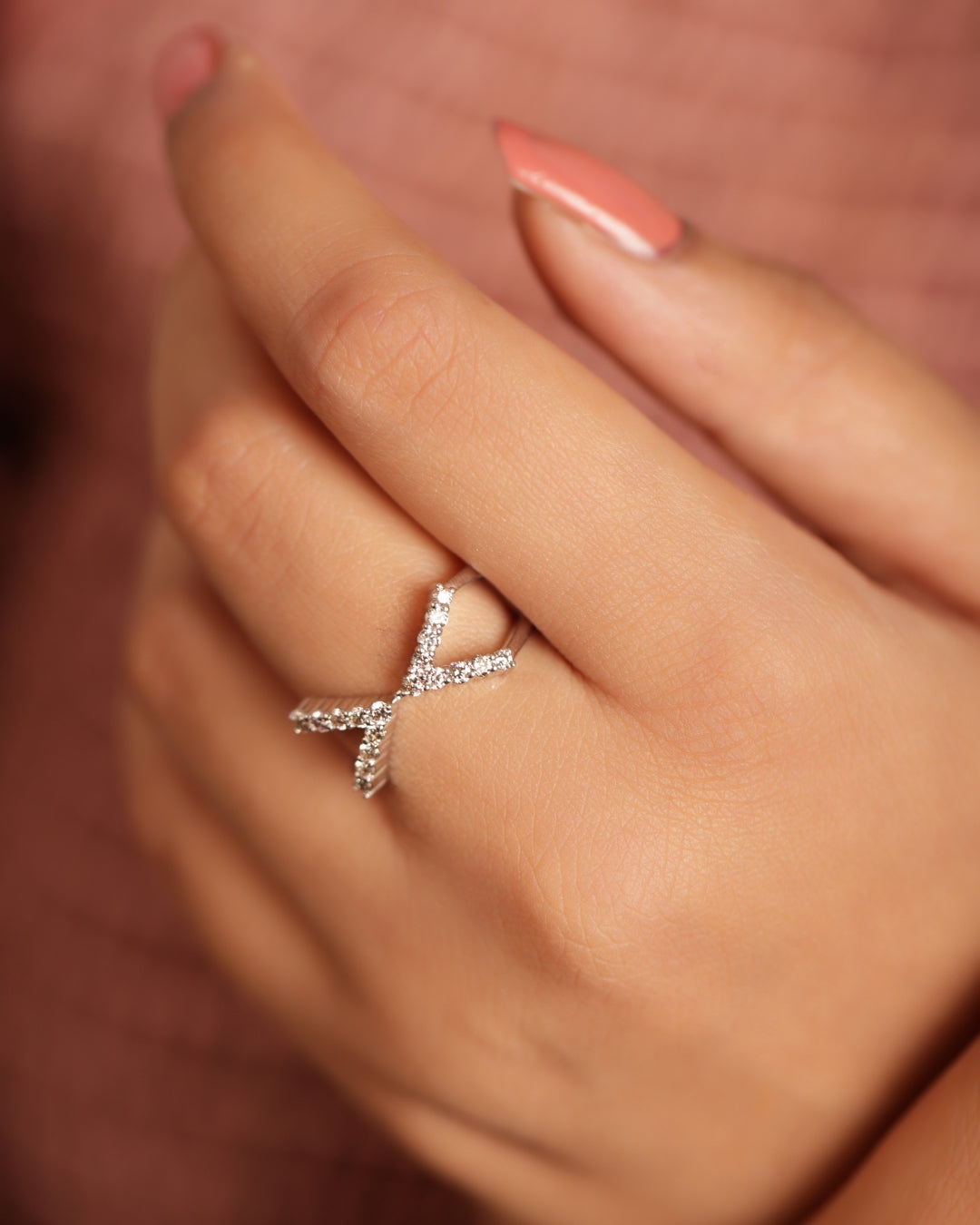 Criss Cross Diamond Ring