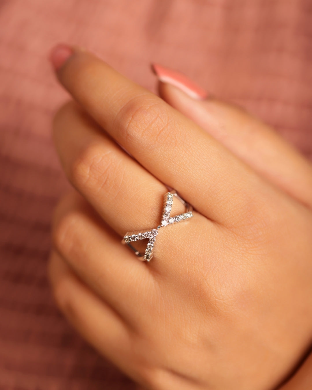 Criss Cross Diamond Ring