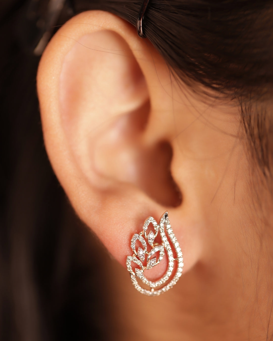 Picturesque Rose Gold Diamond Earings